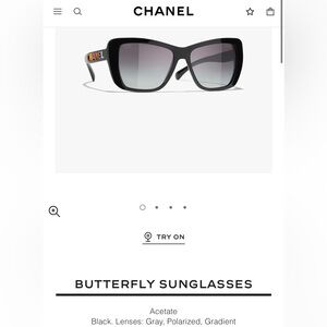Chanel Butterfly Sunglasses Spring-Summer 3P Gradient Grey Polarized
